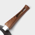 Сковорода Magistro Granit, d=24 см, съёмная ручка soft-touch, антипригарное покрытие, индукция, кованый алюминий, чёрная - Фото 5