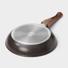 Сковорода Magistro Granit, d=24 см, съёмная ручка soft-touch, антипригарное покрытие, индукция, кованый алюминий, чёрная - Фото 8