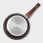 Сковорода Magistro Granit, d=24 см, съёмная ручка soft-touch, антипригарное покрытие, индукция, кованый алюминий, чёрная - Фото 9
