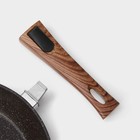 Сковорода Magistro Granit, d=26 см, съёмная ручка soft-touch, антипригарное покрытие, индукция, кованый алюминий, чёрная - Фото 6