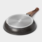 Сковорода Magistro Granit, d=26 см, съёмная ручка soft-touch, антипригарное покрытие, индукция, кованый алюминий, чёрная - Фото 8