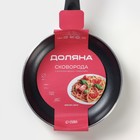 Сковорода Доляна Basic, d=20 см, пластиковая ручка, антипригарное покрытие, индукция, чёрная - Фото 7