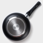 Сковорода Доляна Basic, d=22 см, пластиковая ручка, антипригарное покрытие, индукция, чёрная - Фото 6