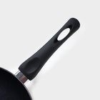 Сковорода Доляна Basic, d=24 см, пластиковая ручка, антипригарное покрытие, индукция, чёрная - Фото 3