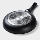 Сковорода Доляна Basic, d=24 см, пластиковая ручка, антипригарное покрытие, индукция, чёрная - Фото 5