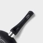 Сковорода Доляна Basic, d=26 см, пластиковая ручка, антипригарное покрытие, индукция, чёрная - Фото 4