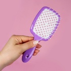 Расчёска массажная, широкая, продуваемая, 8.3×20(±1) см, МИКС - Фото 9