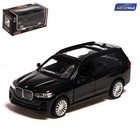 Машина металлическая BMW X7, 1:44, инерция, открываются двери, цвет чёрный - фото 10839054