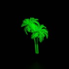 Растение искусственное аквариумное "Пальма", светящееся, 10 см, зелёное - Фото 4