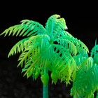 Растение искусственное аквариумное "Пальма", светящееся, 14 см, зелёное - Фото 2
