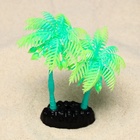 Растение искусственное аквариумное "Пальма", светящееся, 14 см, зелёное - Фото 3