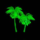 Растение искусственное аквариумное "Пальма", светящееся, 14 см, зелёное - Фото 4