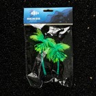 Растение искусственное аквариумное "Пальма", светящееся, 14 см, зелёное - фото 6592432