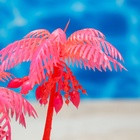 Растение для аквариума и террариума «Пальма», светящееся, 14 см, красное - Фото 4