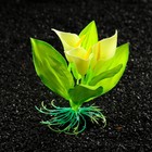 Растение искусственное аквариумное, светящееся, 10 см, зелёное - Фото 3