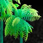 Растение искусственное аквариумное "Пальма", светящееся, 18 см, зелёное - Фото 2