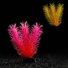 Растение искусственное аквариумное, светящееся, 8 см, красное - фото 9732398