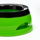 Миска-непроливайка с дополнительной вставкой от расплескивания, 19х8 см, зелёная - Фото 3