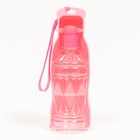 Автопоилка прогулочная с фигурной бутылочкой, 250 мл, розовая - фото 9582850