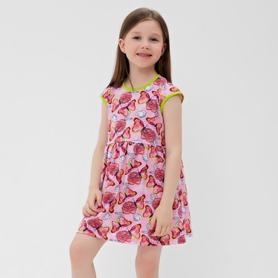 Сарафан для девочки «Бабочки», розовый, рост 92-98 см