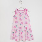 Платье для девочки, цвет розовый/арбуз, рост 110 - фото 9705702
