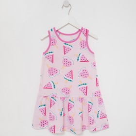 Платье для девочки, цвет розовый/арбуз, рост 110