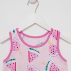 Платье для девочки, цвет розовый/арбуз, рост 128 - фото 52567269