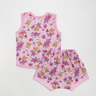 Комплект (майка,трусы), цвет детский, цвет розовый/лисички, рост 74 - фото 50733917