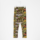 Леггинсы для девочки, цвет хаки, рост 122 - фото 52450204