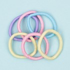 Мелки для волос 6 цветов в наборе, с резинками для волос - фото 24118149