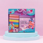 Мелки для волос 6 цветов в наборе, с резинками для волос - фото 21574310