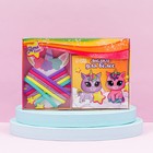 Мелки для волос 6 цветов в наборе, с резинками для волос - фото 24118153