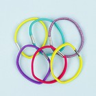 Мелки для волос 6 цветов в наборе, с резинками для волос - фото 24118158