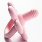 Соска - пустышка цельносиликоновая классическая Крошка Я «Цветочек», от 0 мес., розовый - фото 25463203