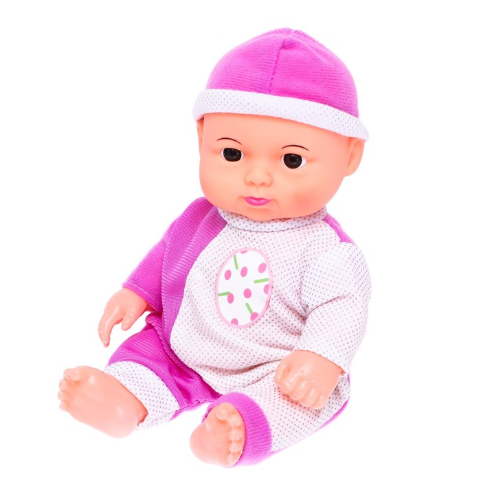 Пупс «Мой малыш», в костюмчике, с коляской и аксессуарами, МИКС 53925