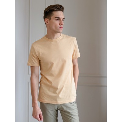 Футболка мужская, размер 50, цвет бежевый