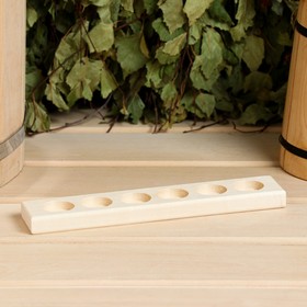 

Полочка для масел ЛИПА 6 отверстий 21х4 см