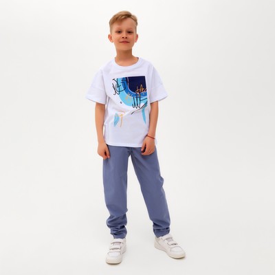 Брюки для мальчика MINAKU: Cotton collection, синие, рост 152 см