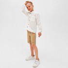 Шорты для мальчика MINAKU: Casual collection, бежевые, рост 104 см - Фото 4