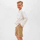 Шорты для мальчика MINAKU: Casual collection, бежевые, рост 104 см - Фото 5