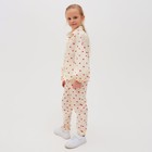 Брюки детские MINAKU: Cotton Collection, бежевые, рост 98 см - Фото 2