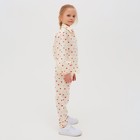 Брюки детские MINAKU: Cotton Collection, бежевые, рост 98 см - Фото 4