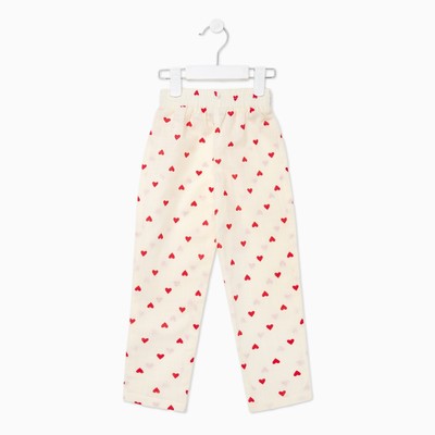 Брюки детские MINAKU: Cotton Collection, бежевые, рост 98 см
