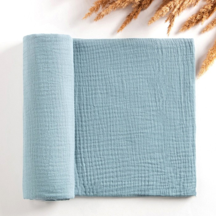 Пелёнка муслиновая Крошка Я «Aquamarine» 130×100 см, 100% хлопок - Фото 1