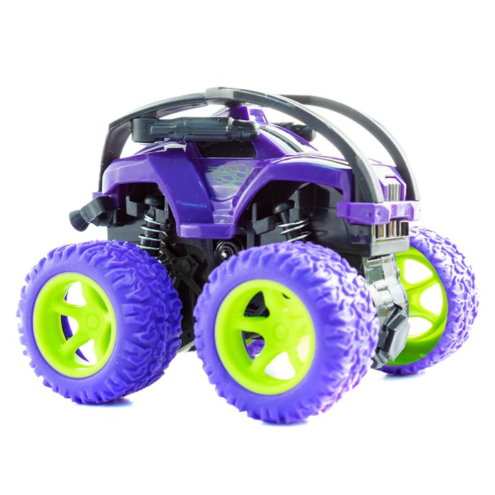 Внедорожник-перевертыш Big Wheels в дисплее, цвет фиолетовый - Фото 1
