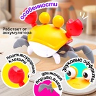 Каталка музыкальная «Краб», свет, звук, цвет жёлтый - Фото 3