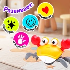Каталка музыкальная «Краб», свет, звук, цвет жёлтый - Фото 4
