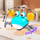 Каталка музыкальная «Краб», свет, звук, цвет бирюзовый - Фото 2