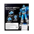 Робот «Часы», трансформируется в робота и машинку, цвет синий - Фото 10