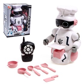 Робот радиоуправляемый «Шеф повар», световые и звуковые эффекты, цвет розовый